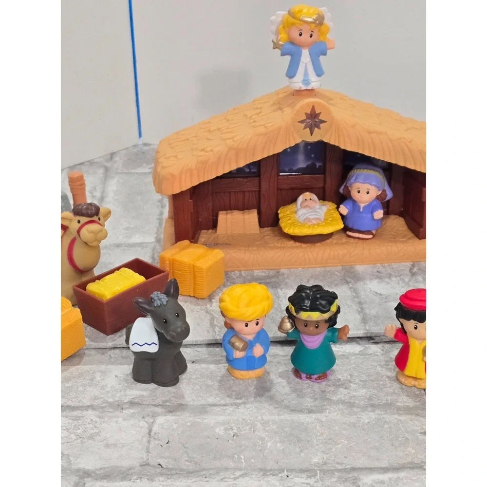 Fisher Price Little People Nativity Bethlehem Christmas Story Scene Set VIDEO